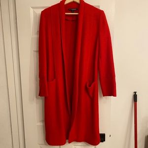 Zara Red Women's Overcoat - Size XS